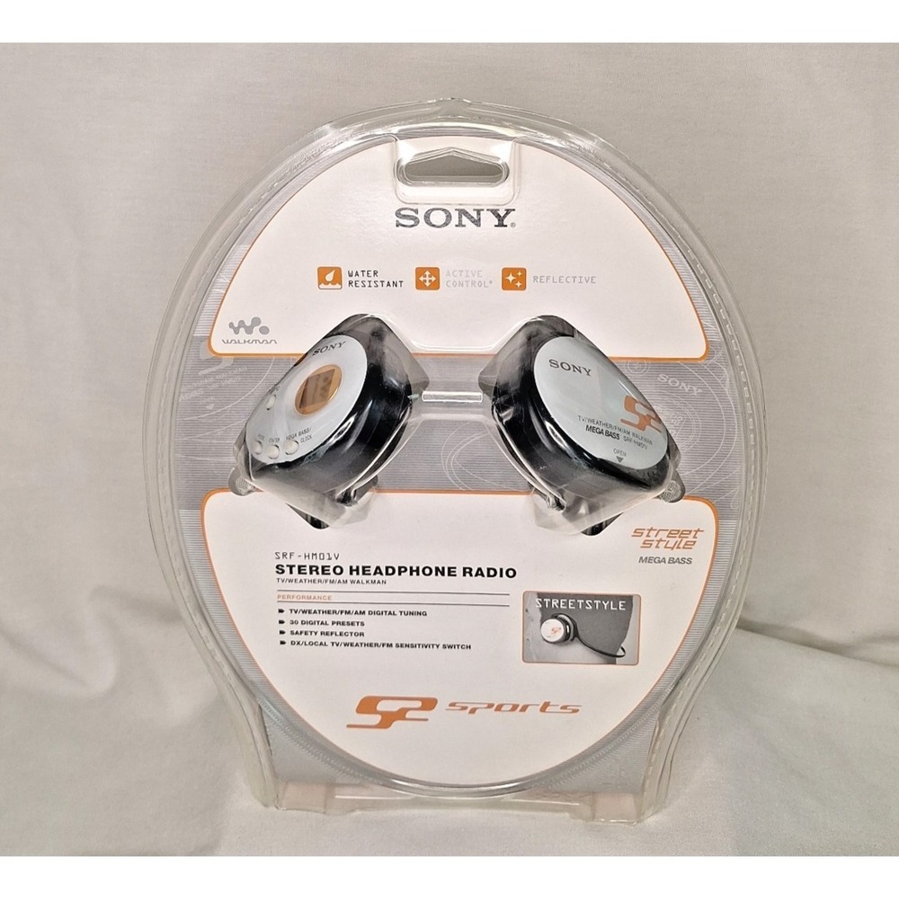 SONY Walkman SRF-HM01V Portable Stereo Radio Headphones Sealed Vintage NOS New